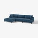 UPPÅKRA sofa, blue, modern design, deep cushions, wood legs.