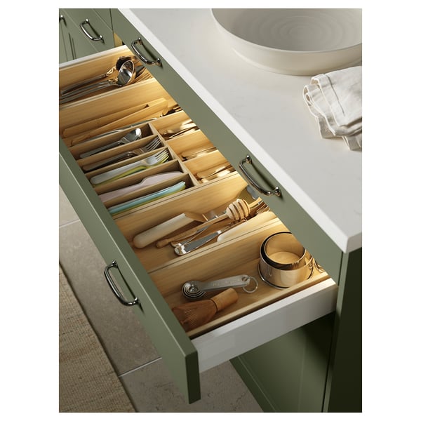 UPPDATERA Flatware tray/2 utensil trays, light bamboo, 26x19 1/2 "