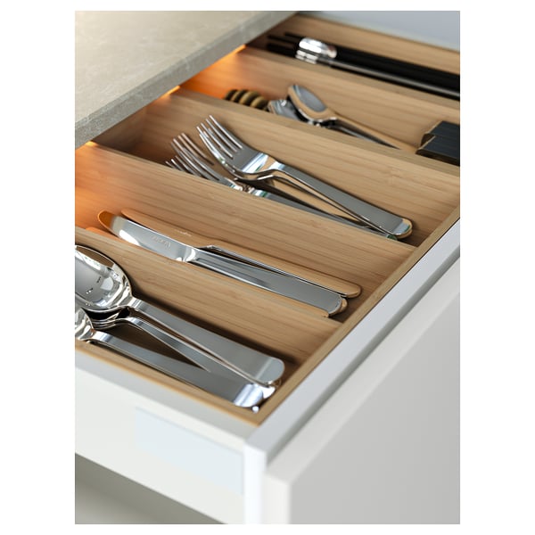 UPPDATERA Flatware tray, light bamboo, 12x19 ½ "
