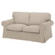 An UPPLAND beige two-seater sofa with rolled arms and plush cushions.