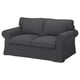Comfortable dark grey UPPLAND 2-seat sofa with plush cushions and rolled arms.