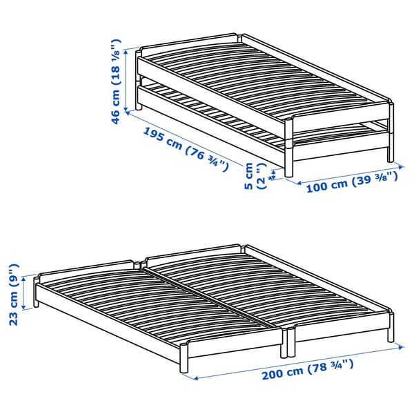 Illustration with measurements for the product: UTÅKER.