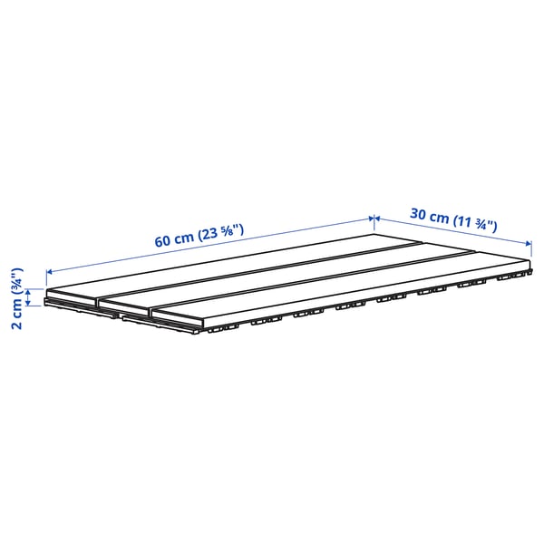 Illustration with measurements for the product: UTLÄNGAN.