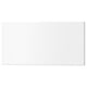 A white rectangular uptrust drawer front made of acrylic paint-coated fiberboard.
