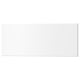 A white UTRUSTA drawer front, rectangular-shaped, made of acrylic paint and fiberboard, with a smooth design.