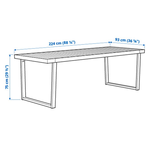 Illustration with measurements for the product: VÄRMANSÖ.