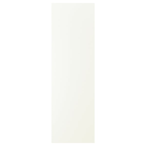 White rectangle, likely VALLSTENA kitchen cabinet front, smooth surface, simple design.
