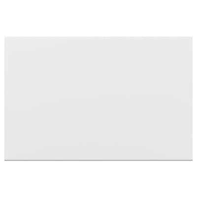 White VEDDINGE kitchen panel, rectangular, smooth, lacquered fiberboard.