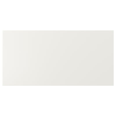 VEDDINGE white kitchen cabinets, sleek modern design, made from fibreboard and polyurethane paint.