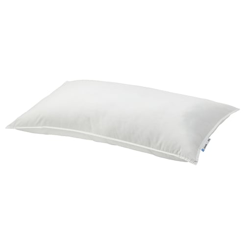 White VILDKORN pillow, rectangular with clean edges, smooth fabric blend.