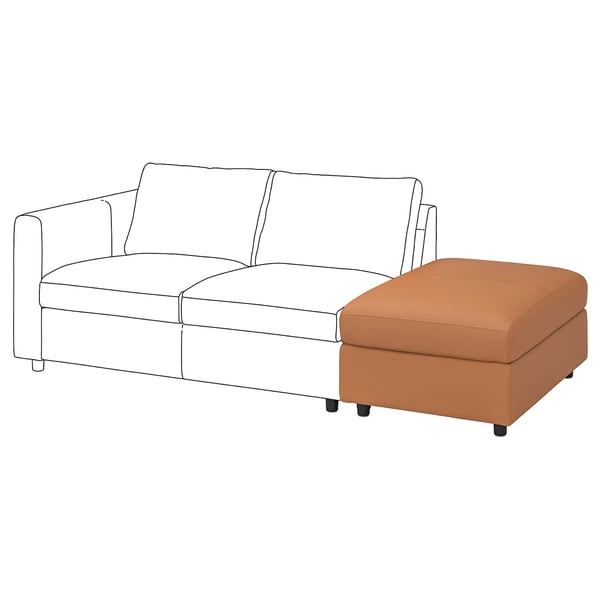 VIMLE Ottoman with storage, Grann/Bomstad golden brown