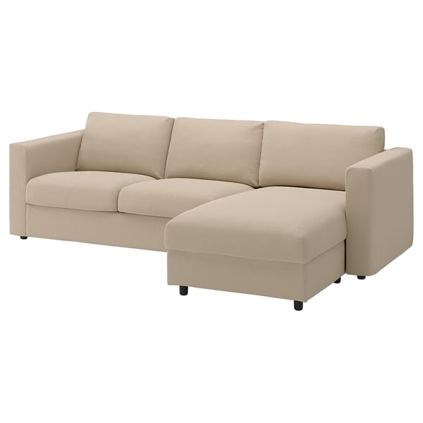 VIMLE Sofa, with chaise/Kelinge beige