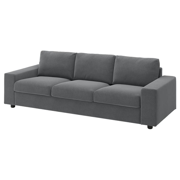 VIMLE Sofa, with wide armrests/Johanneshov dark gray