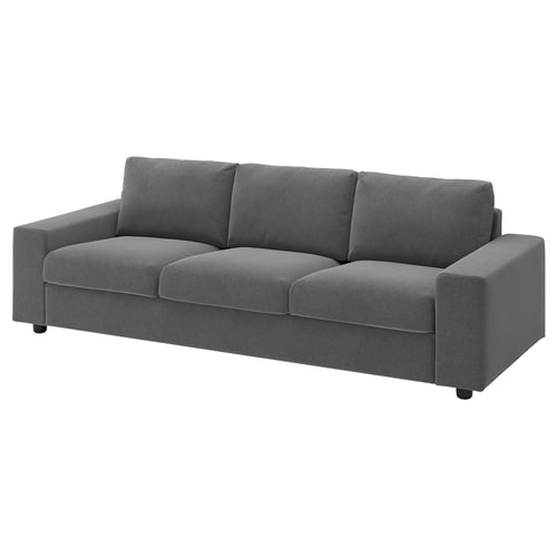 VIMLE Sofa, with wide armrests/Johanneshov dark gray