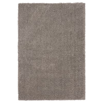 Grey VINDEBÄK rug, textured, rectangular, soft, recycled polyester.