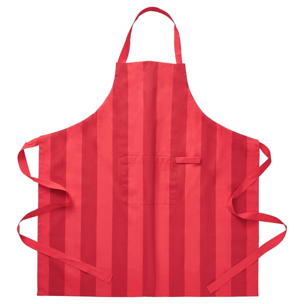 VINTERFINT Apron, stripe red, 33x35 "