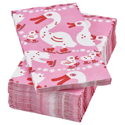 VINTERFINT Paper napkin, duck pink, 15x15 "