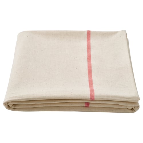 VINTERFINT Tablecloth, off-white/red, 57x126 "