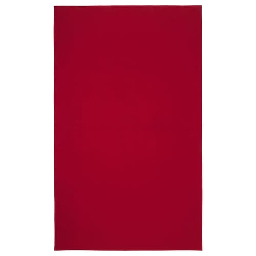 VINTERFINT red rectangular cotton rug.