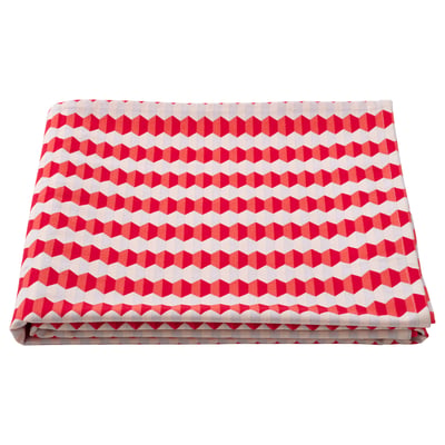 VINTERFINT Tablecloth, stripe white/red, 57x94 "