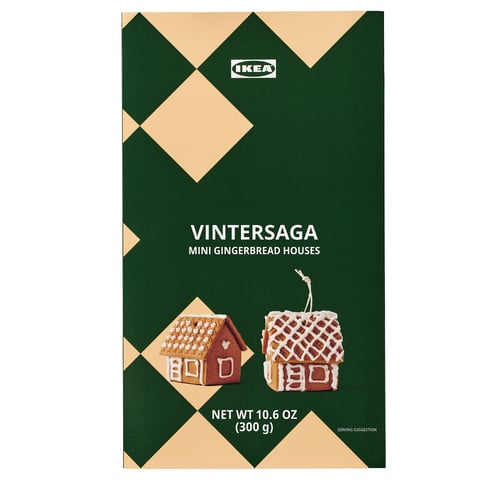 VINTERSAGA Mini gingerbread house, self-assembly, 11 oz