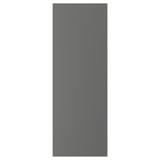 Displays a single VOXTORP door, featuring a matte dark grey finish, sleek and rectangular design, with integrated handles.