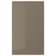 VOXTORP door: sleek dark brown, high-gloss finish, vertical rectangle with integrated handle.