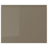 VOXTORP door, high-gloss dark grey-brown, sleek and modern, smooth surface.