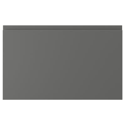 VOXTORP: dark grey, rectangular, smooth salvage front panels with integrated handles