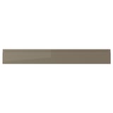 VOXTORP dark grey-brown high-gloss drawer front, smooth, rectangular with integrated handle.