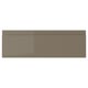 VOXTORP drawer front, dark grey-brown, glossy finish, rectangular, sleek design with integrated handle.