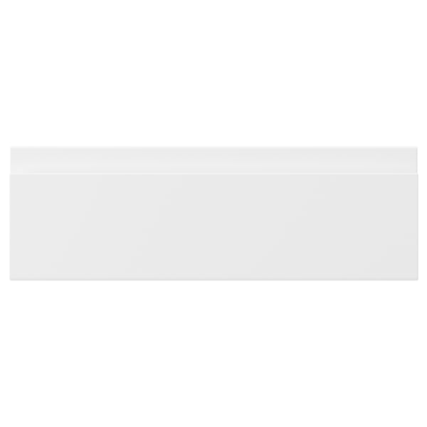 VOXTORP white modern kitchen drawer front, matt surface, rectangle shape.