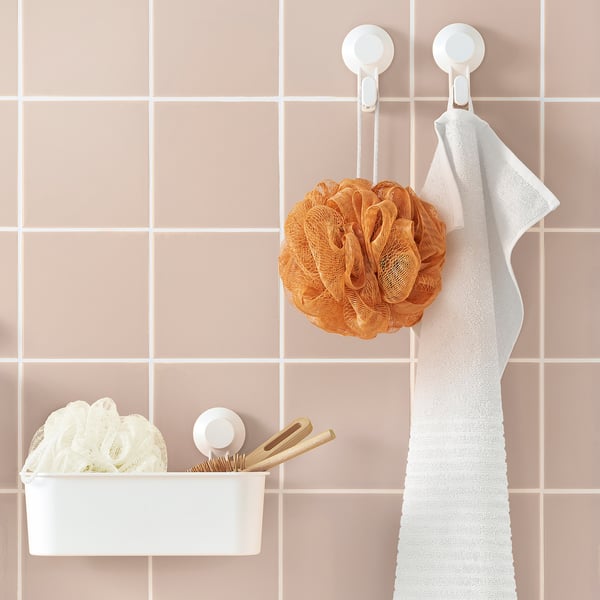 ÅBYÅN Esponja de baño, naranja/verde/blanco