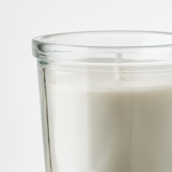 ADLAD Vela aromática recipiente de vidrio, Bosque escandinavo/blanco, 20 hr