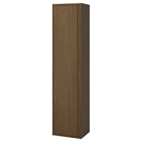 ÄNGSJÖN Gabinete alto+puerta, marrón efecto de roble, 18x15x77 "