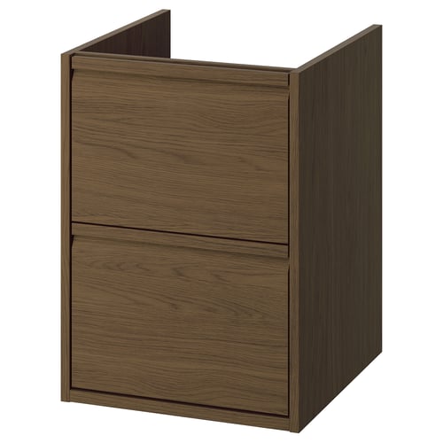 ÄNGSJÖN Mueble para baño+cajones, marrón efecto de roble, 18x21x25 1/8 "
