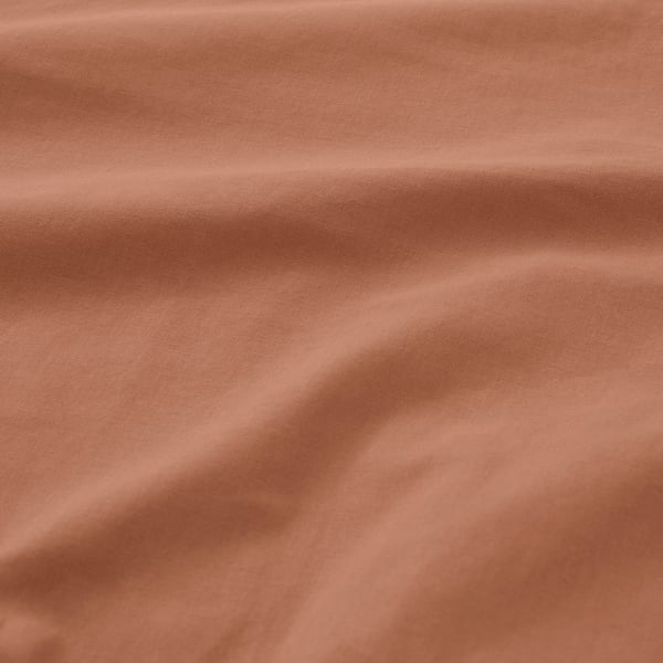 ÄNGSLILJA Funda de almohada, marrón rojizo, Tamaño queen