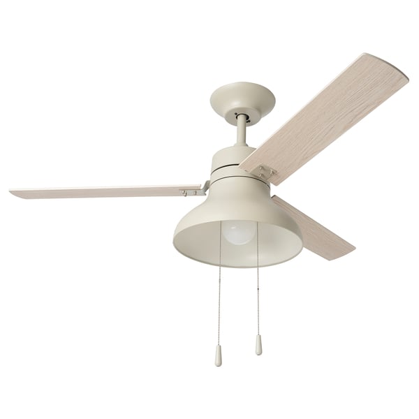 AKTERSTAGAD Abanico de techo+luz, efecto madera beige