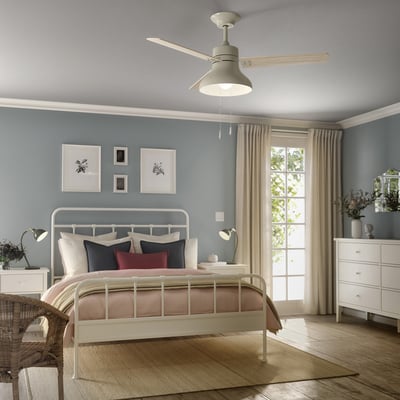 AKTERSTAGAD Abanico de techo+luz, efecto madera beige