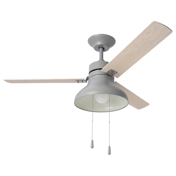 AKTERSTAGAD Abanico de techo+luz, efecto madera gris