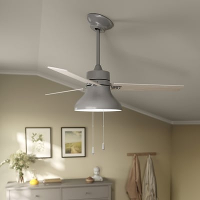 AKTERSTAGAD / BRUNALGER Ventilador techo+varilla extensión, efecto madera gris
