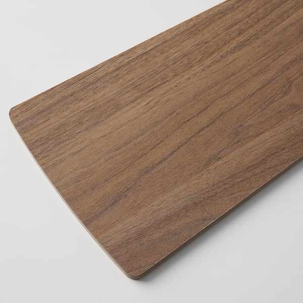 AKTERTOFTER Abanico techo+luz LED, regulable/efecto madera color plateado