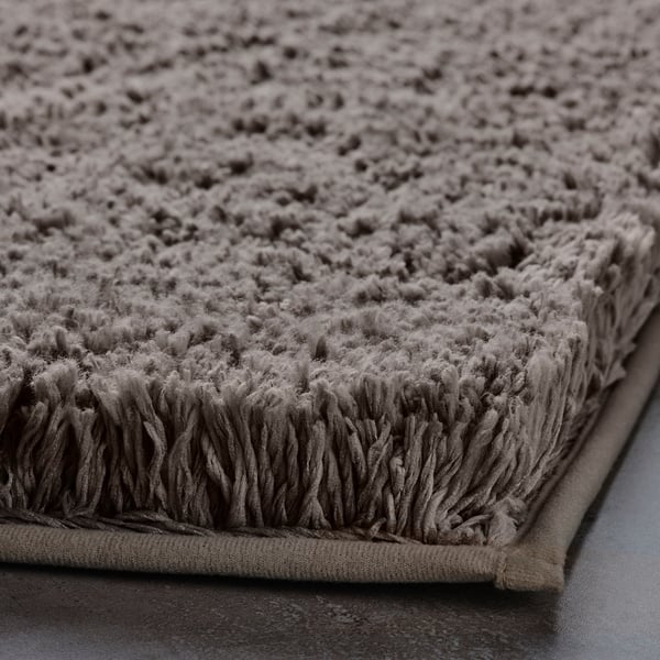 ALMTJÄRN Alfombra de baño, beige, 24x35 "