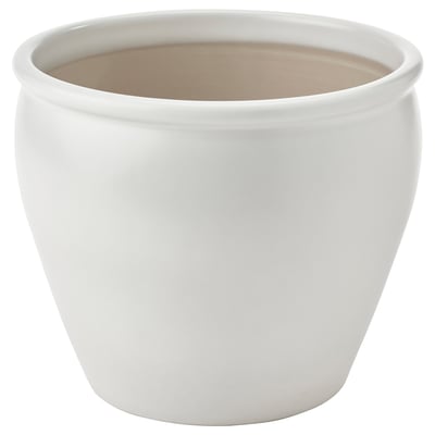 AMBRARÖNN Maceta, interior/exterior/blanco, 7 ½ "