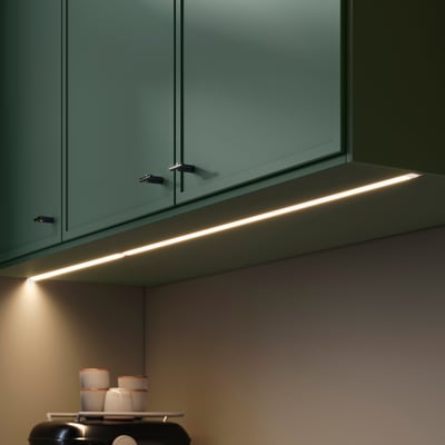 ASPUDDEN Panel para iluminación, gris verdoso oscuro, 87 "