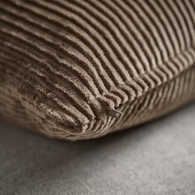 ÅSVEIG Funda para cojín, marrón grisáceo, 20x20 "