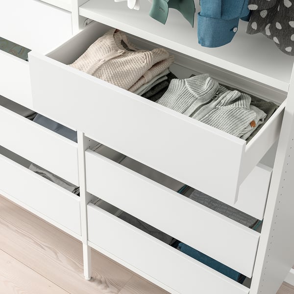 AURDAL Cajón, blanco, 22x16 3/8x6 1/2 "