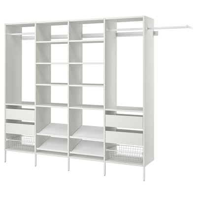 AURDAL Combinación de armario, blanco, 118 7/8-132 7/8x15 3/4x87 "