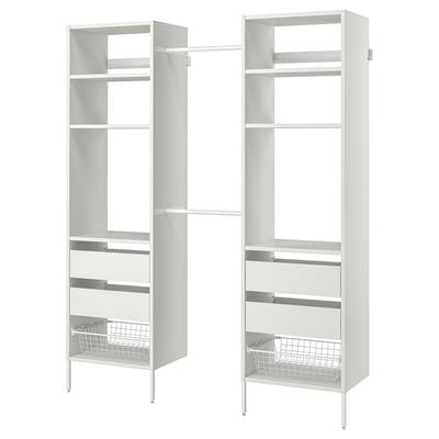 AURDAL Combinación de armario, blanco, 71 5/8-84 5/8x15 3/4x87 "