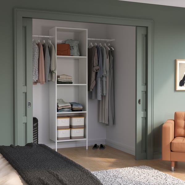 AURDAL Combinación de armario, blanco, 68 1/2-94 1/2x15 3/4x87 "
